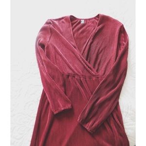 Maroon Ribbed Maxi Dress